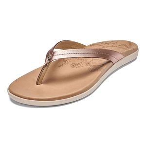 OluKai | Pink Copper & Sahara Honu Leather Flip-Flop - Women